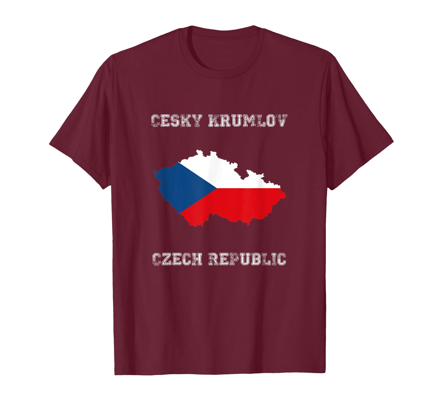 Cesky Krumlov Czech Republic Distressed Czech Republic Flag T-Shirt