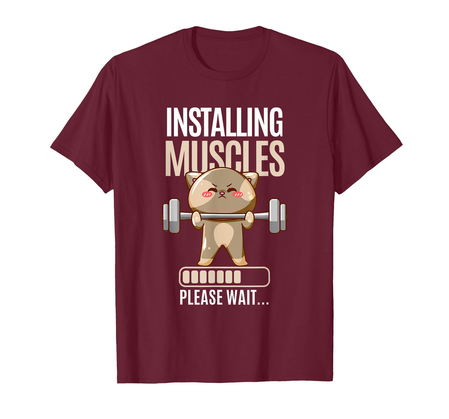Installing Muscles Please Wait | Gym | Fitness | Funny T-Shirt
