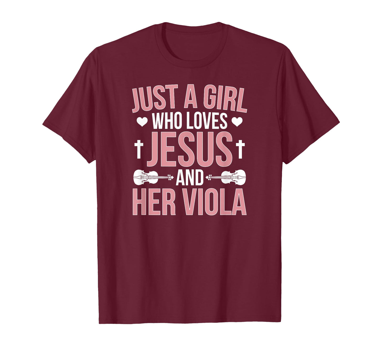 Girl Loves Jesus And Viola Player Violist Viola Lover T-Shirt