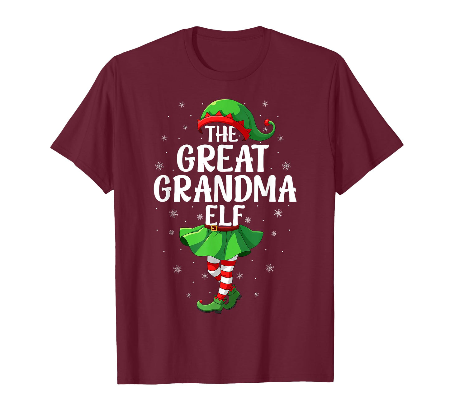 Great Grandma Elf Christmas Girl Women Elf Squad Xmas Family T-Shirt
