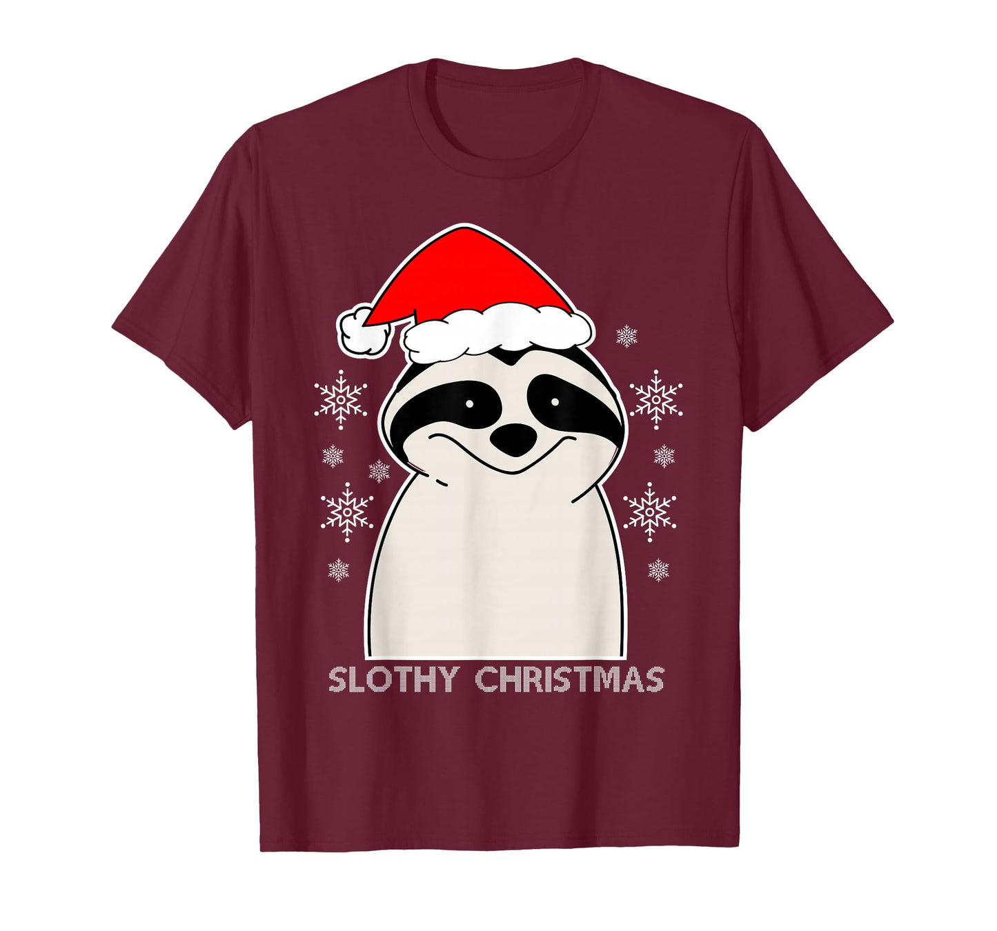 Slothy Christmas Santa Hat Sloth Spirit Animal Xmas Costume T-Shirt