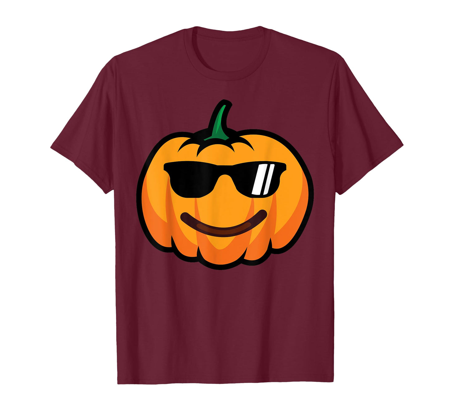 Halloween Pumpkin Smile Face Sunglasses Costume Funny T-Shirt