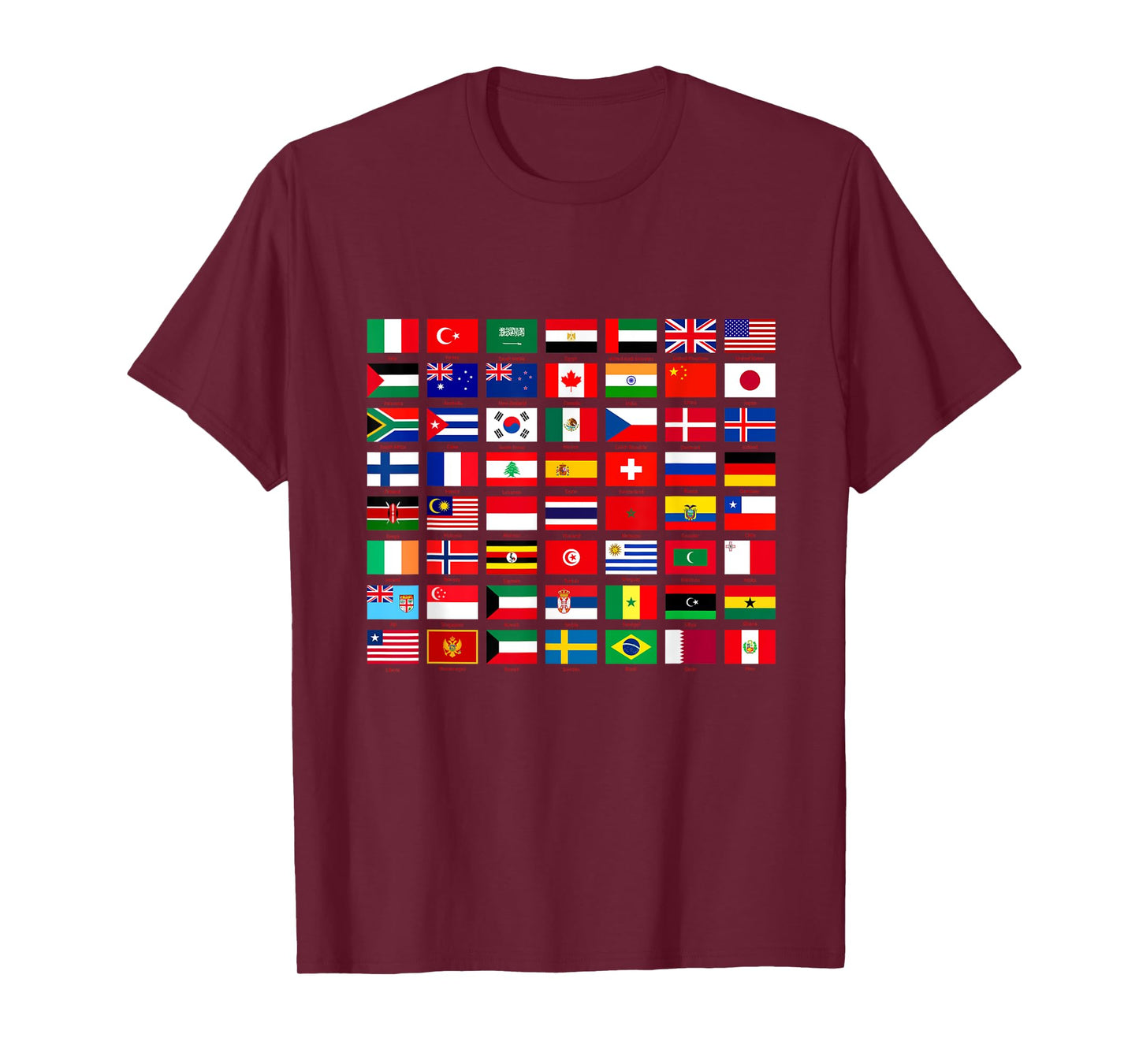 Flags of the Countries of the World Graphic Cool Designs T-Shirt