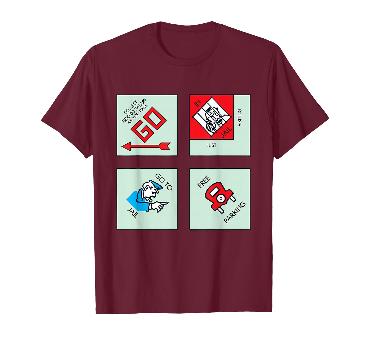 Monopoly Classic Corner Tiles T-Shirt