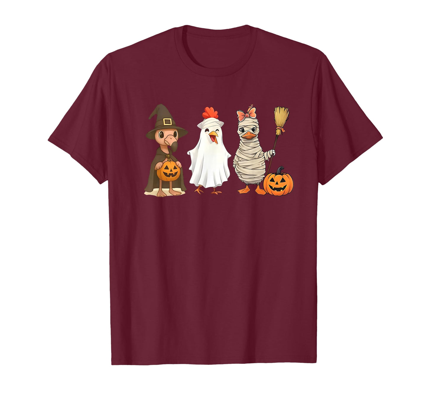 Flamingo Chicken Duck Halloween Funny Farmyard Costume T-Shirt