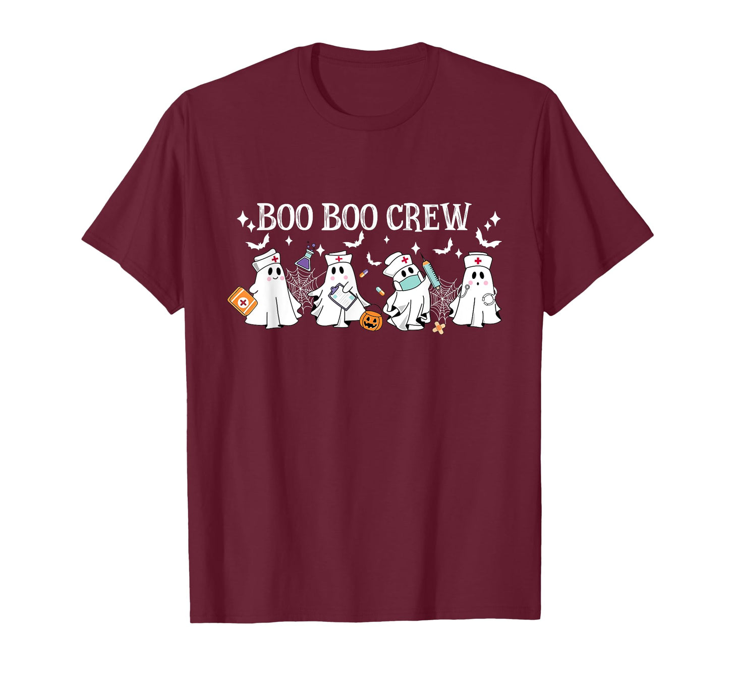 Boo Boo Crew Nurse Ghost Nursing Halloween Spooky Nurse T-Shirt
