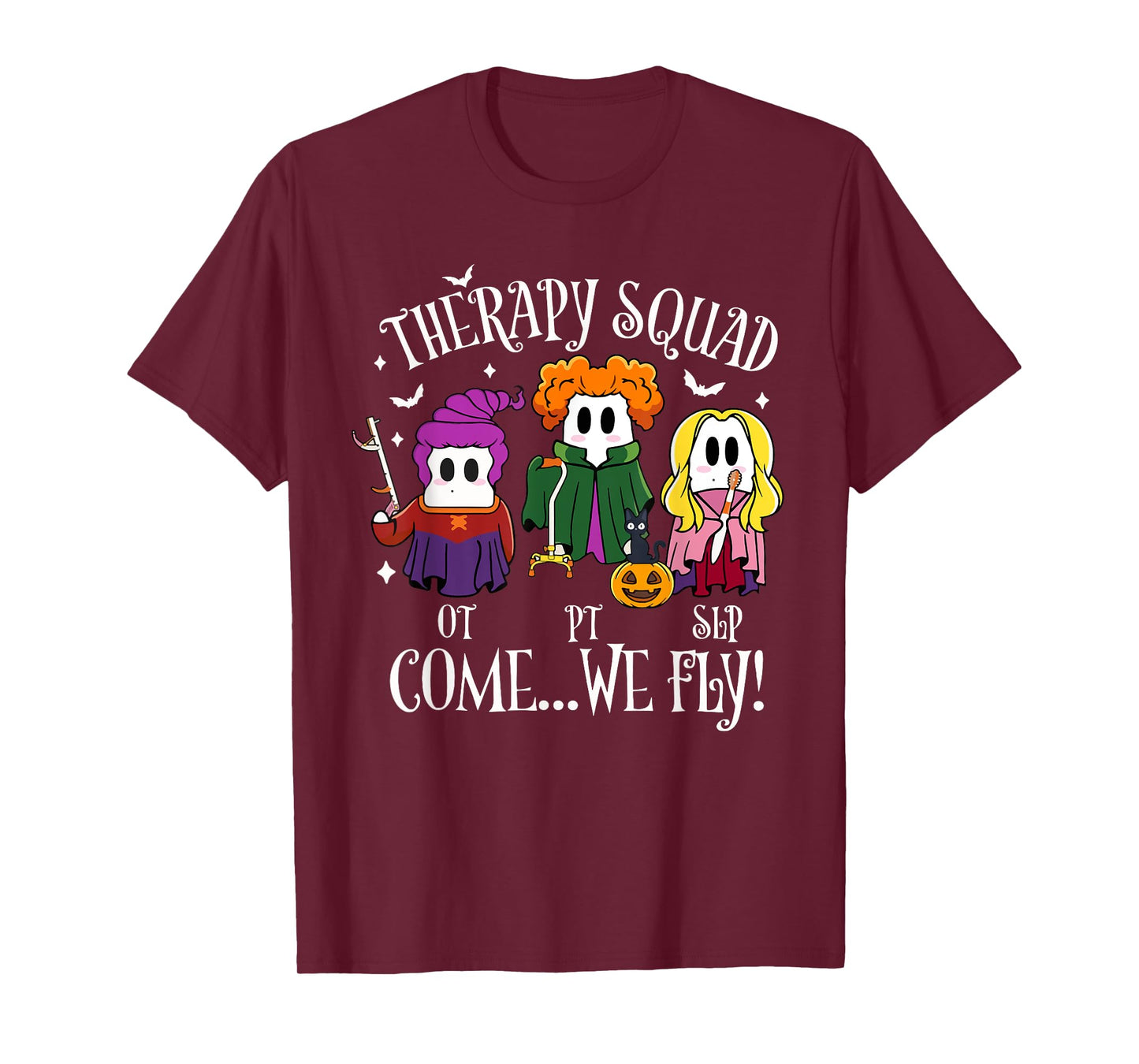 Therapy Squad SLP OT PT Ghost Halloween Nurse Costume Speech T-Shirt