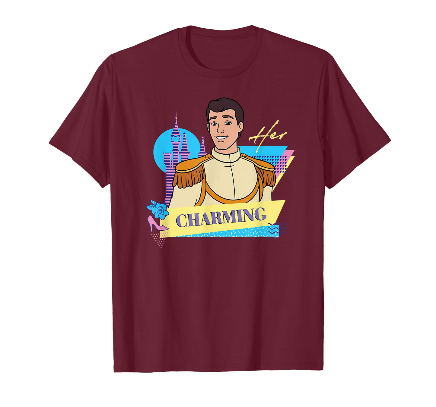 Disney Cinderella Retro Couples Matching Her Prince Charming T-Shirt