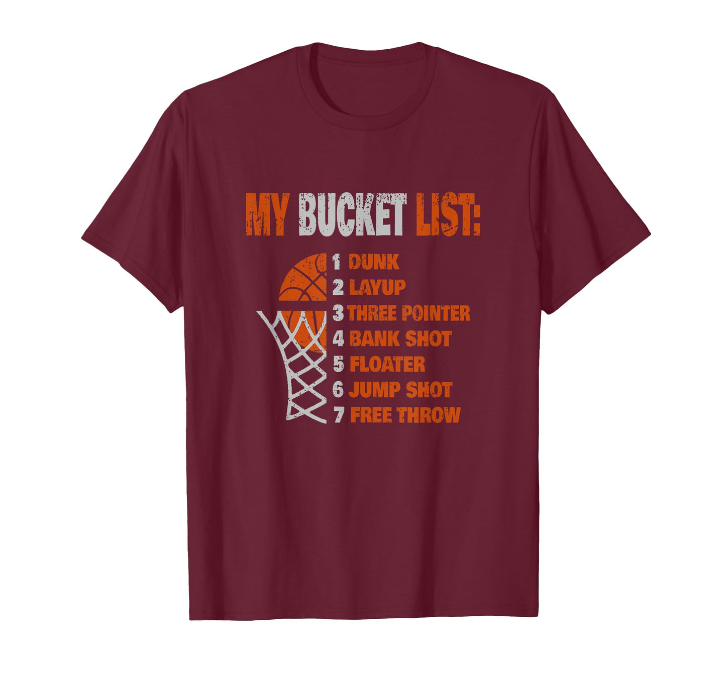 Funny Basketball - My Bucket List - Basketball Player T-Shirt