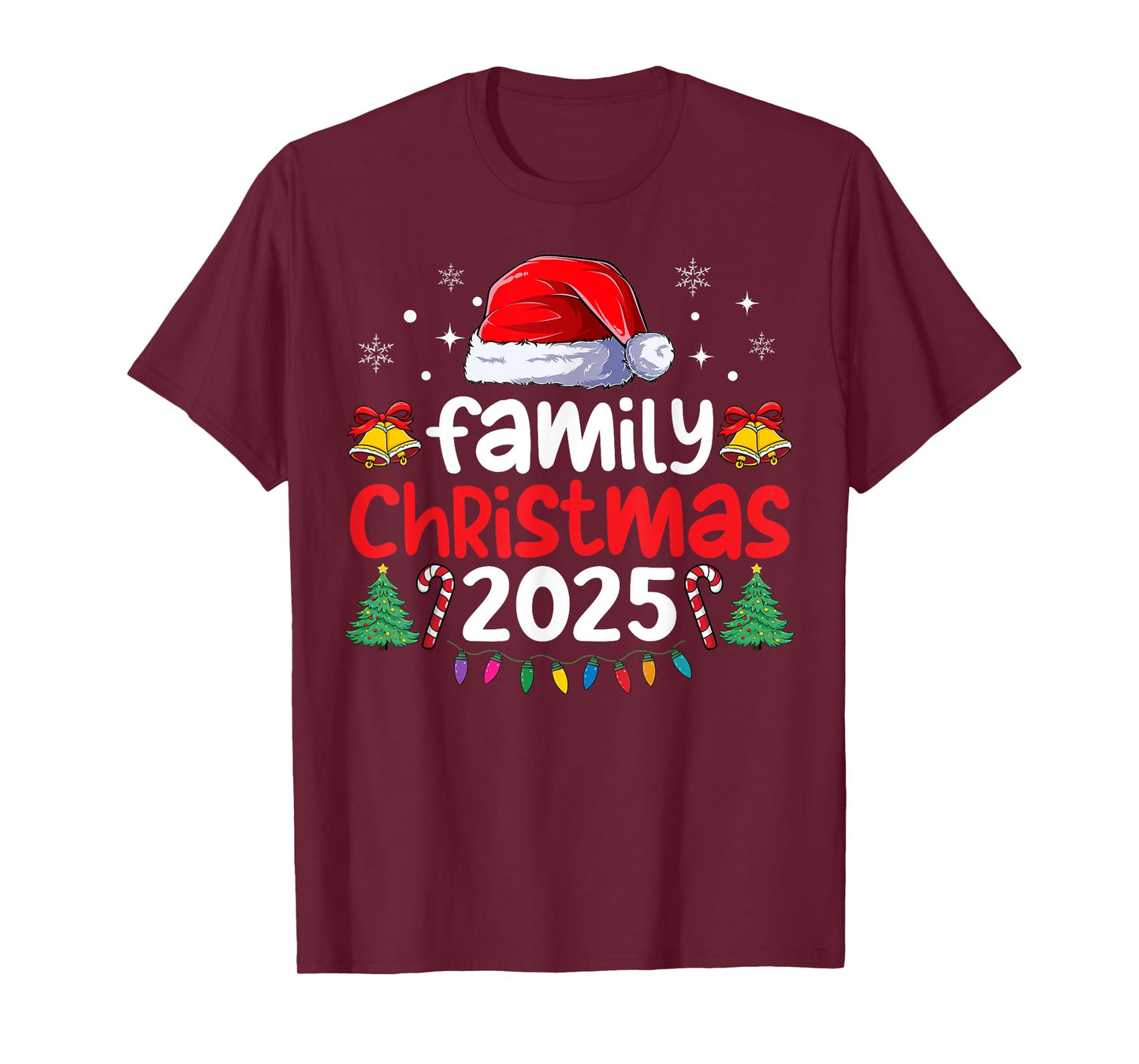 Family Christmas 2025 Matching Group Outfit Xmas Squad Santa T-Shirt