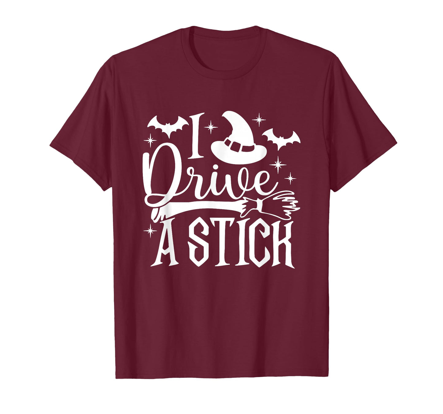 I Can Drive A Stick Halloween Witch Broom Witch Spooky T-Shirt