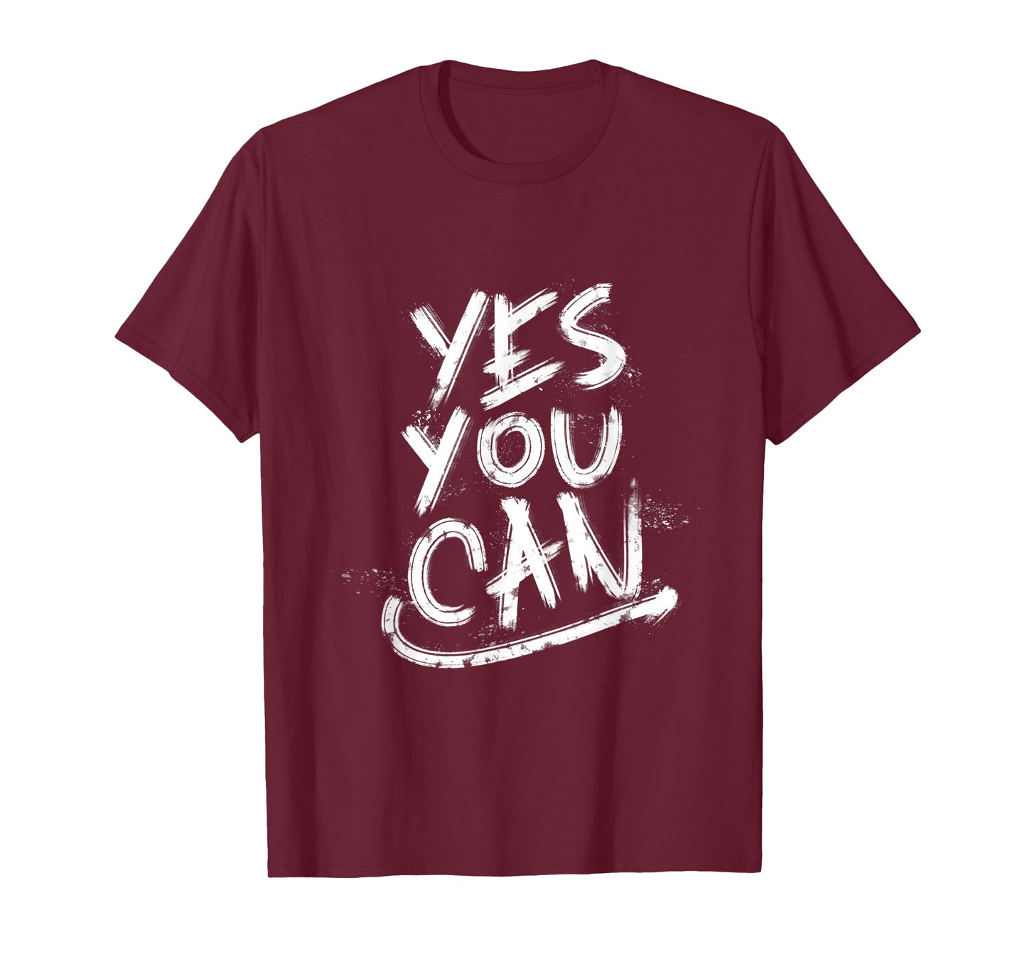 “Yes You Can” Gym Culture Navy Blue Graphic T-Shirt