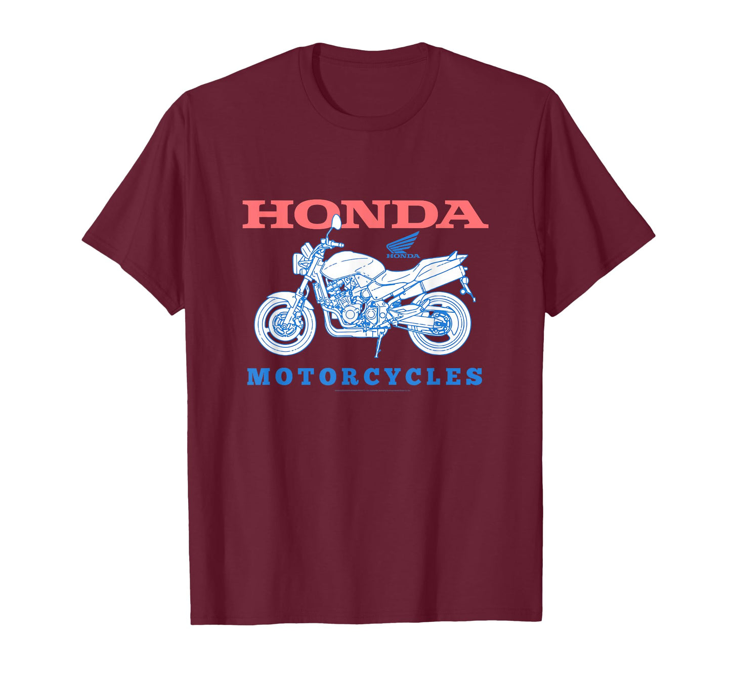 Honda Powersports Vintage Red White & Blue Motorcycle T-Shirt