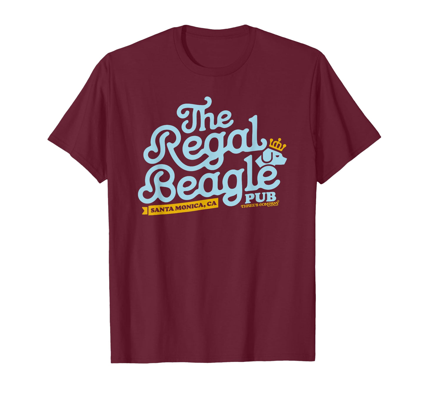 Officially Licensed Regal Beagle Pub Three's Company Logo T-Shirt