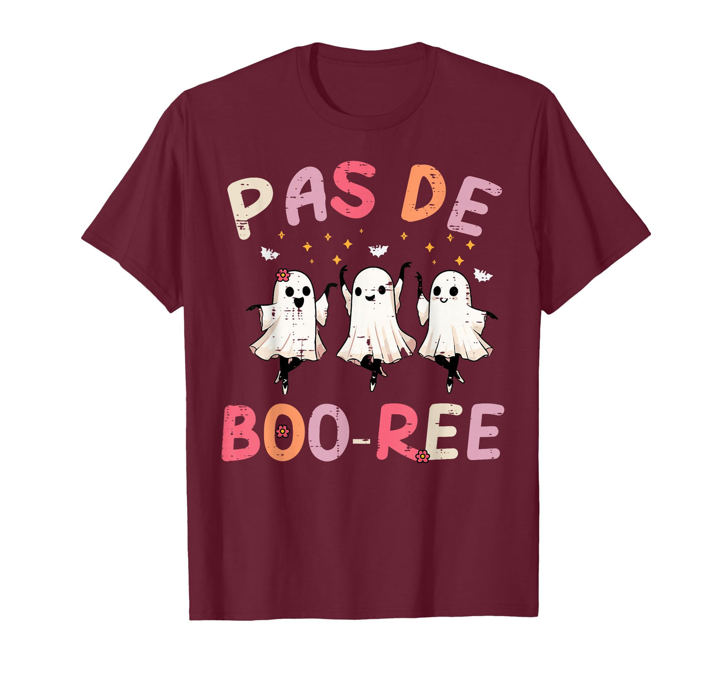 Pas De Booree Dancing Ghosts Ballet Ballerina Halloween Girl T-Shirt