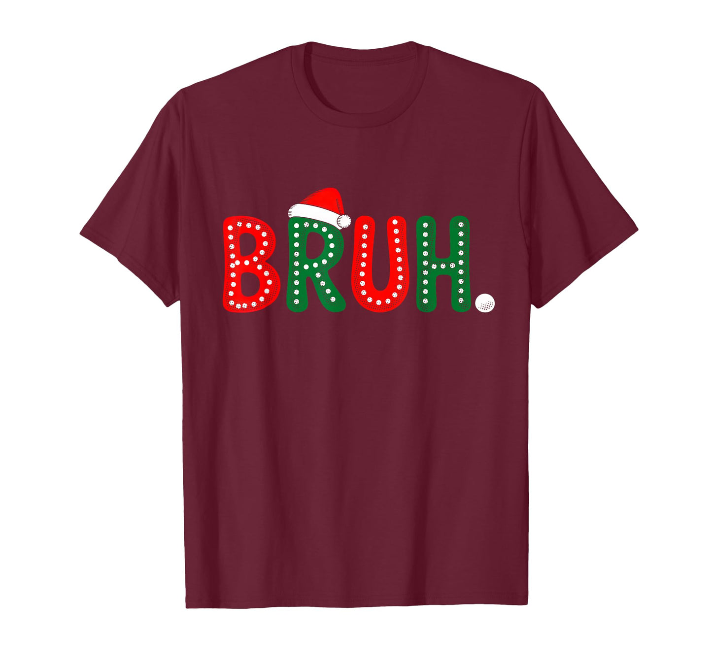 Bruh Funny Christmas Groovy Teens Boys Kids Xmas Pajamas T-Shirt
