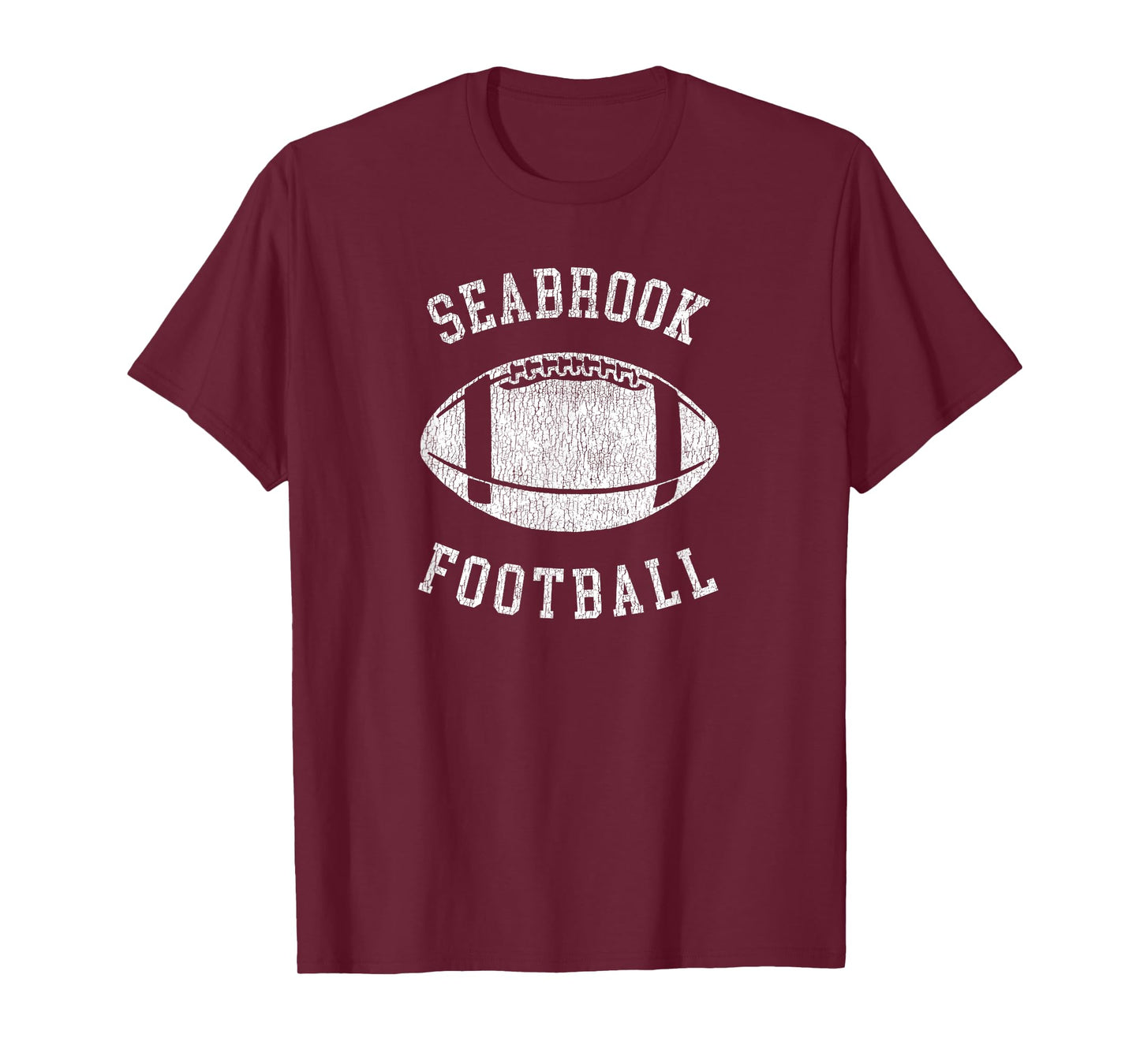 Seabrook Football Distressed Vintage 80's Throwback Classic T-Shirt