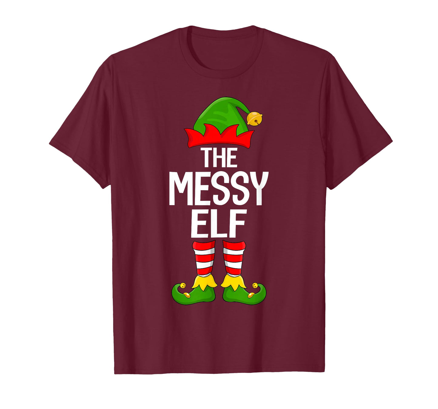 Messy Elf Xmas Matching Family Elf Squad Christmas T-Shirt