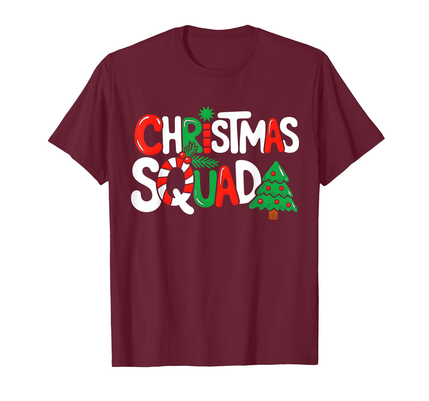 Christmas Squad Funny Xmas Tree Family Matching Pajamas T-Shirt