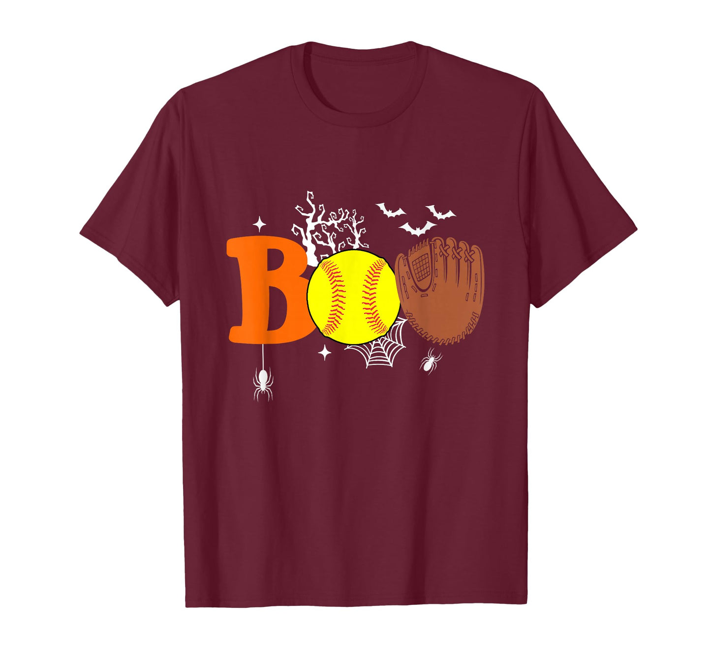 Boo Softball Halloween Spooky Halloween Softball Player T-Shirt