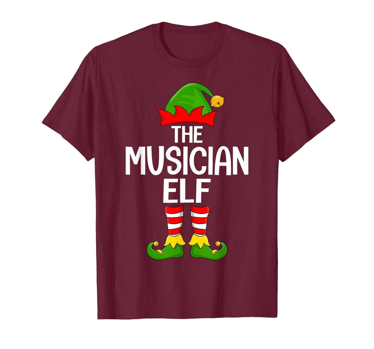 Musician Elf Xmas Matching Family Elf Squad Christmas T-Shirt