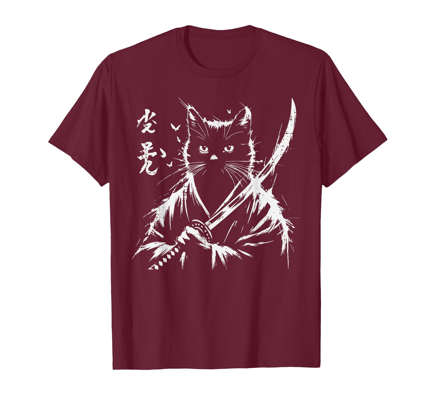 Samurai Cat Japanese Sword Kimono Warrior Art Men Women Kids T-Shirt