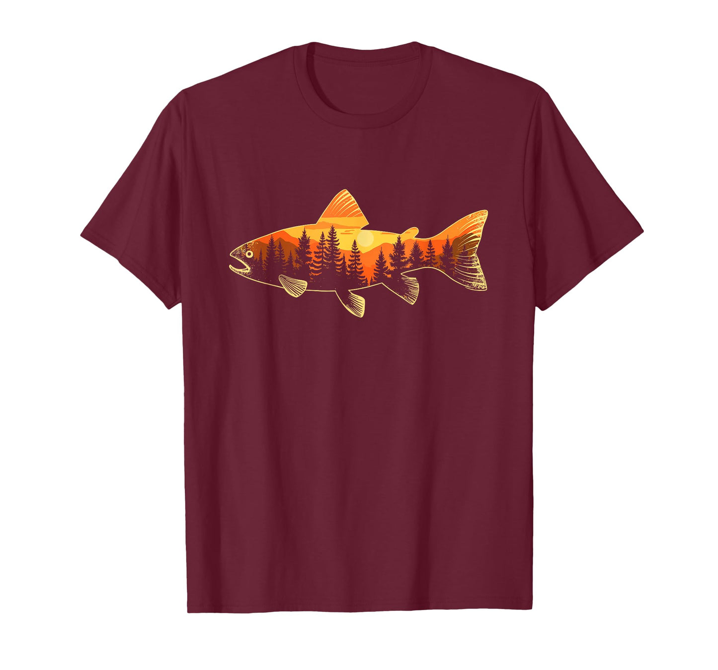 Fishing, Trout, Angler Fisherman, Nature Forest, Fly Fishing T-Shirt