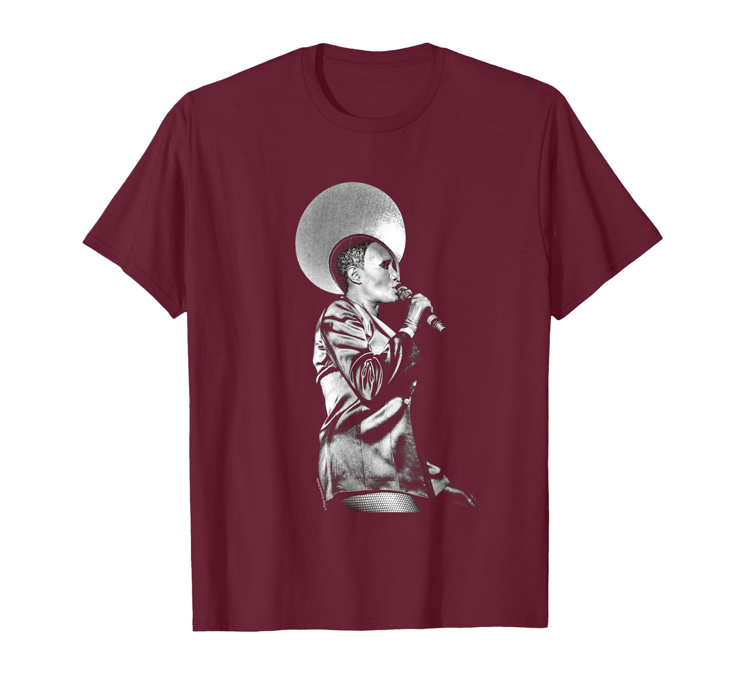 Grace Jones Live Black And White By Everard Smith T-Shirt
