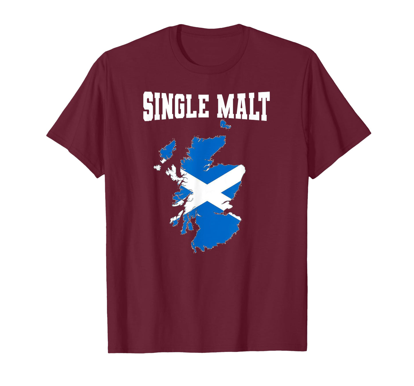 Single Malt Whisky Scotch Lover Scotland Flag T-Shirt