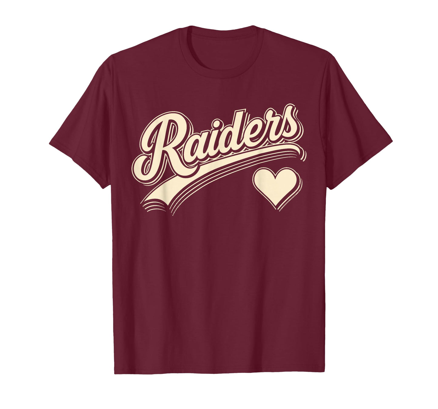 Retro Name Raiders Heart Gift for Men Women Kid Boy Girl T-Shirt