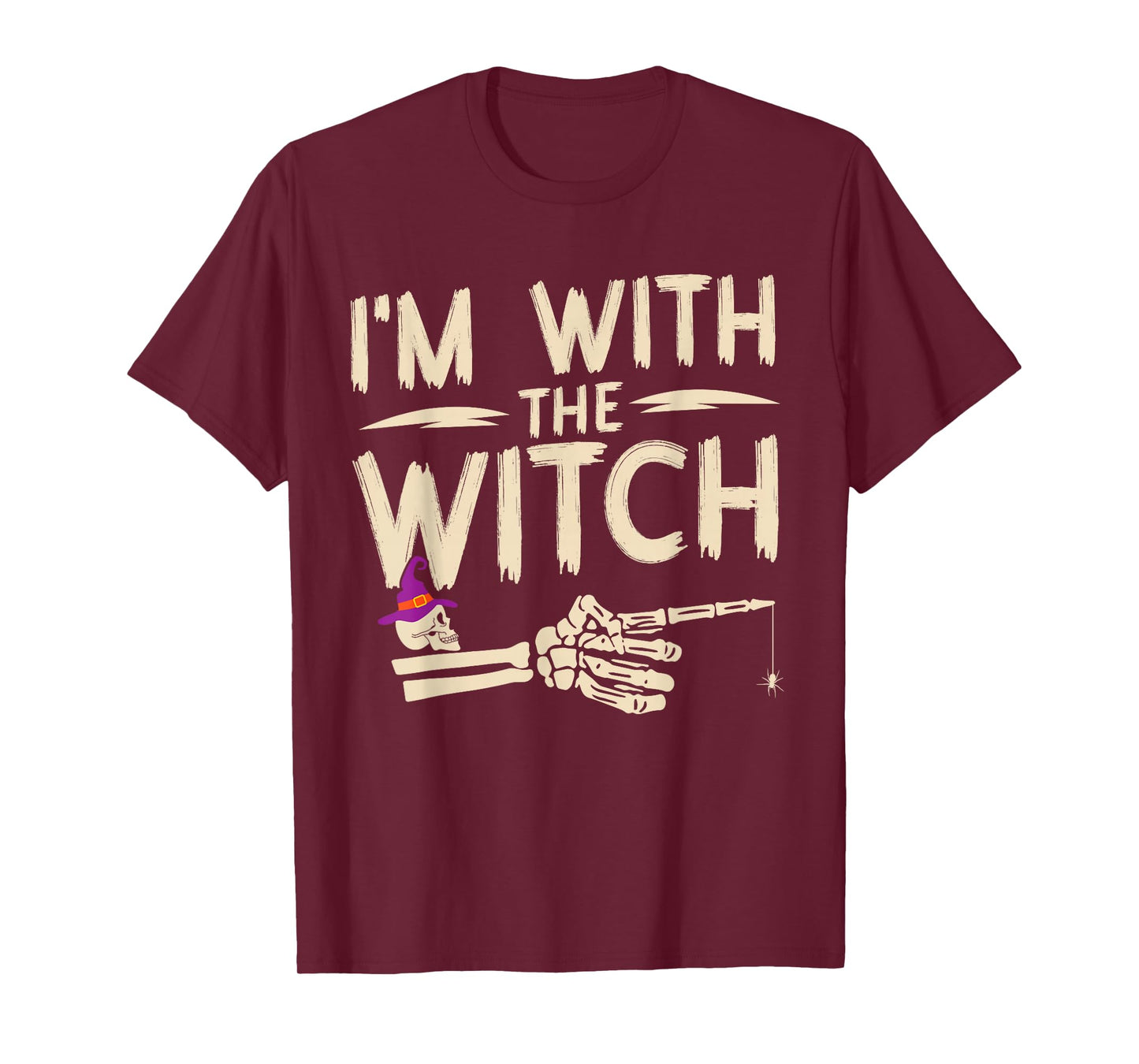 I'm with The Witch Funny Halloween Couple Costume Party T-Shirt
