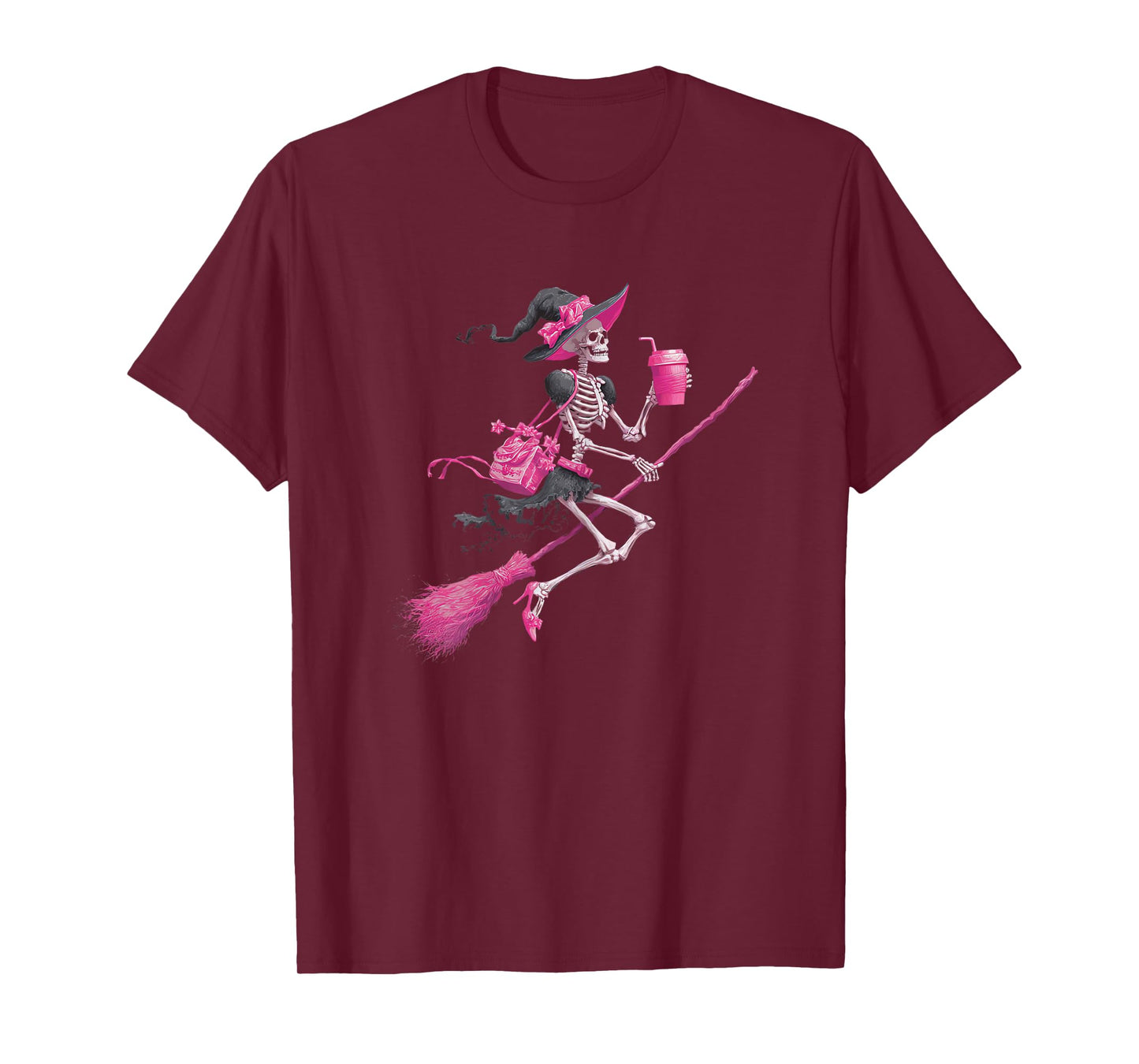 Skeleton Witch Design Halloween Aesthetic Women T-Shirt