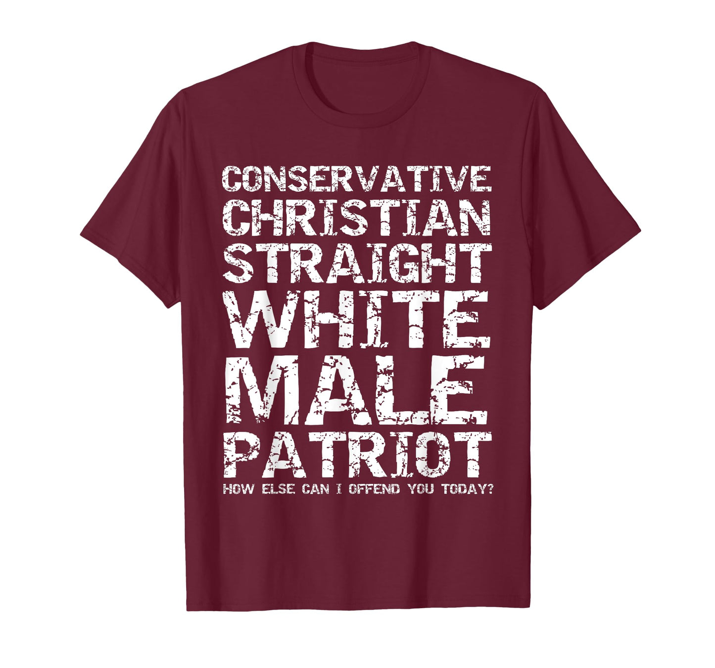 Offended? Conservative Christian Straight White Male Patriot T-Shirt