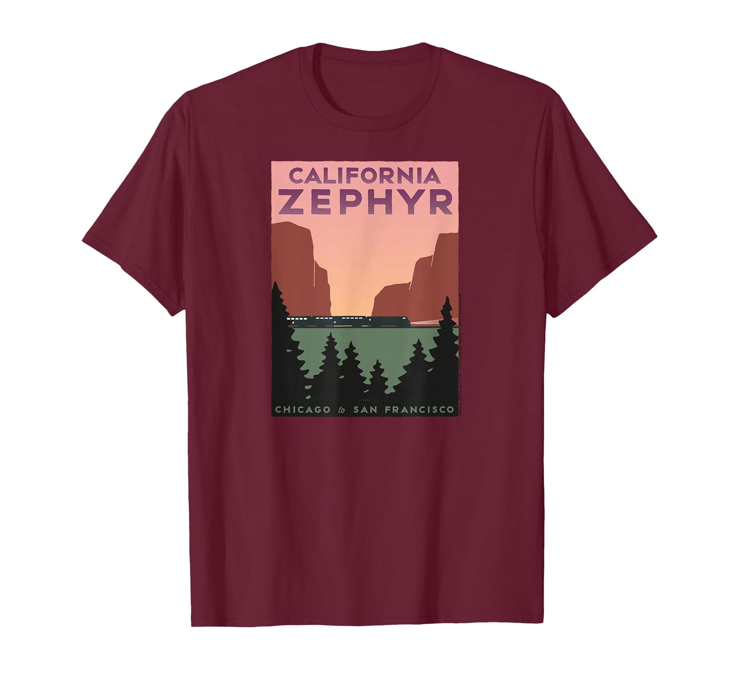 California Zephyr (Chicago to San Francisco) T-Shirt
