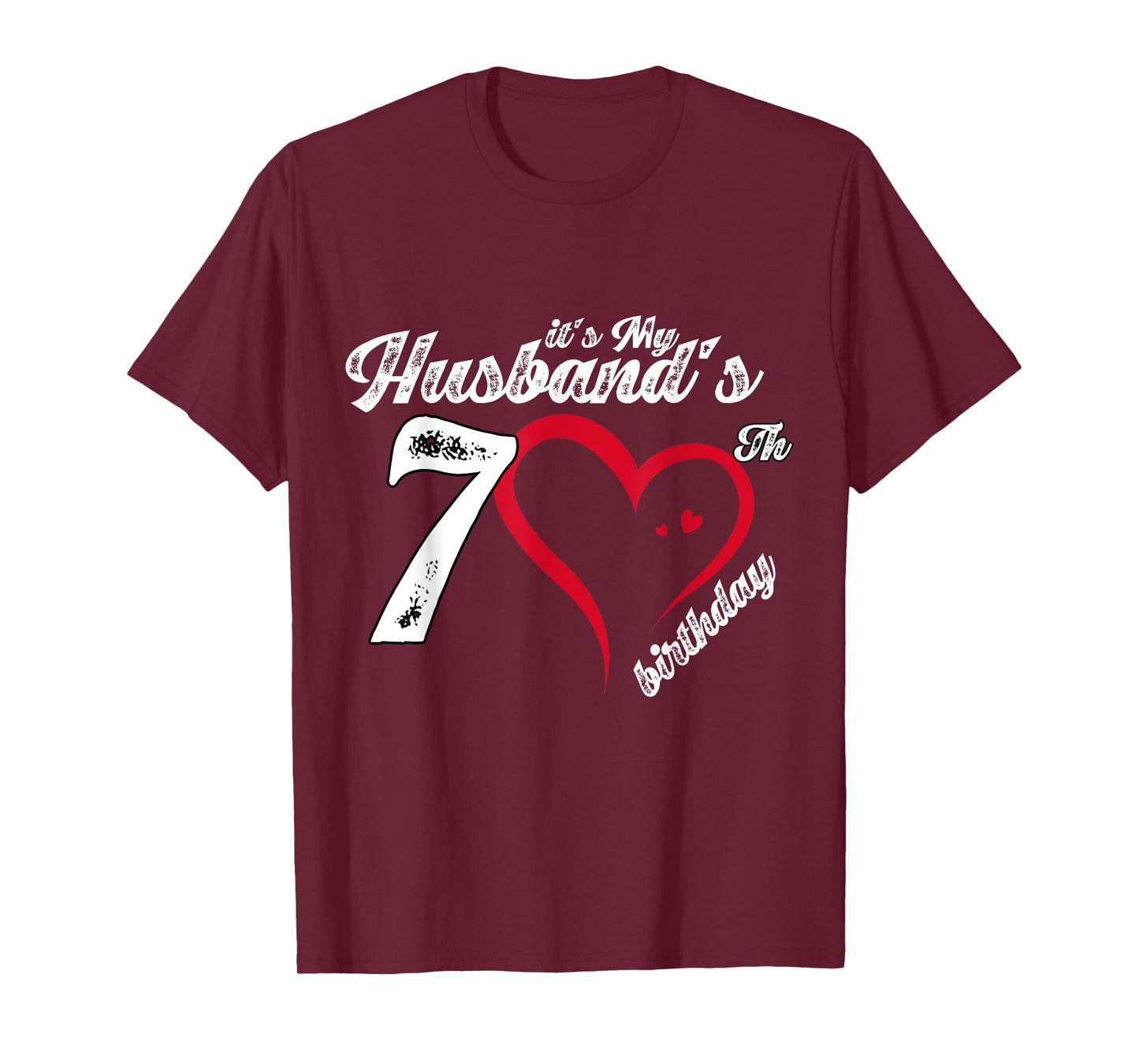 It's My Husband's 70th Birthday Vintage 70th Birthday T-Shirt