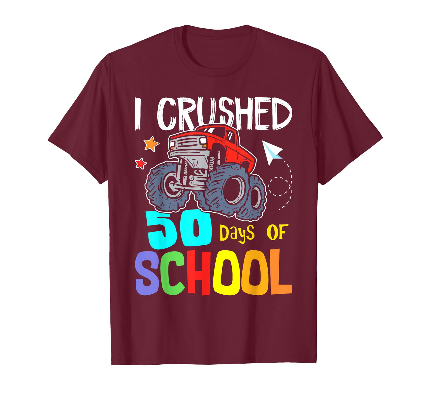 Crushing 50th Day Of School Jam truck 50 Days Of School Kids T-Shirt