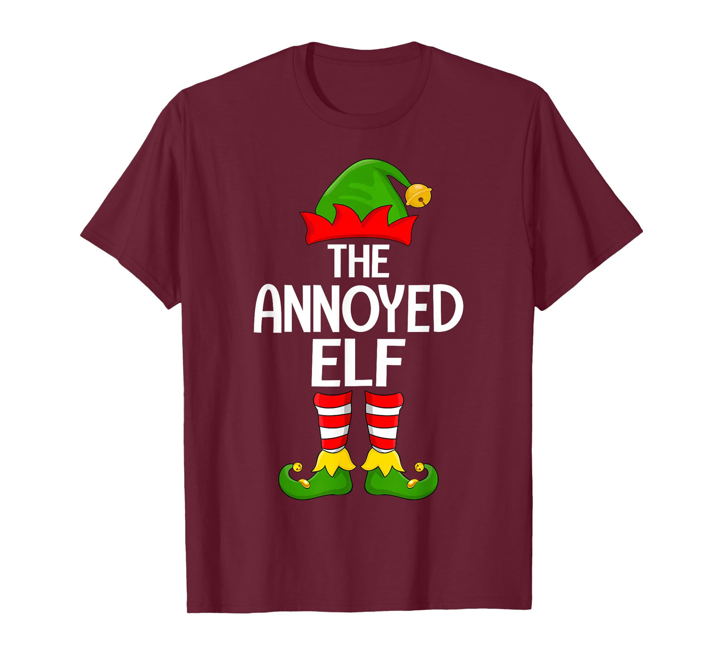 Annoyed Elf Xmas Matching Family Elf Squad Christmas T-Shirt