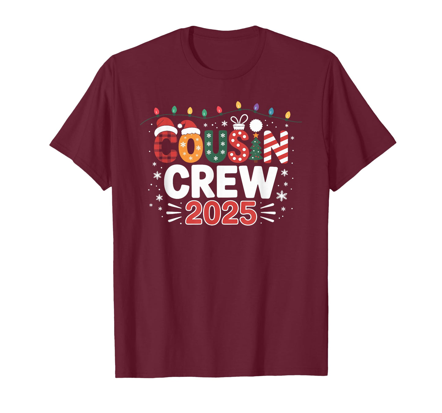 Cousin Crew Christmas 2025 Family Matching Xmas T-Shirt