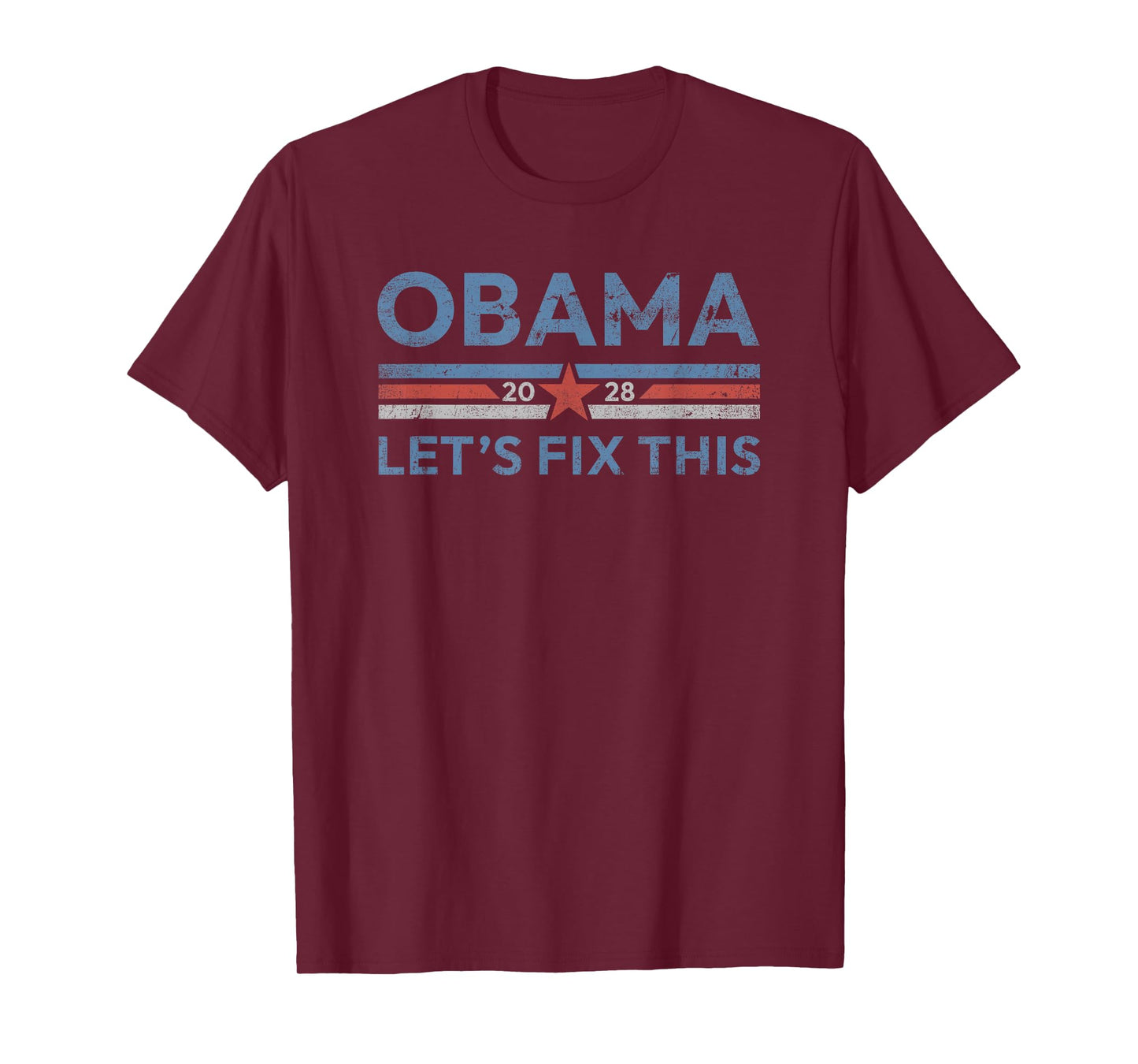 Obama Retro Vintage Patriotic 2028 Political Protest Rally T-Shirt