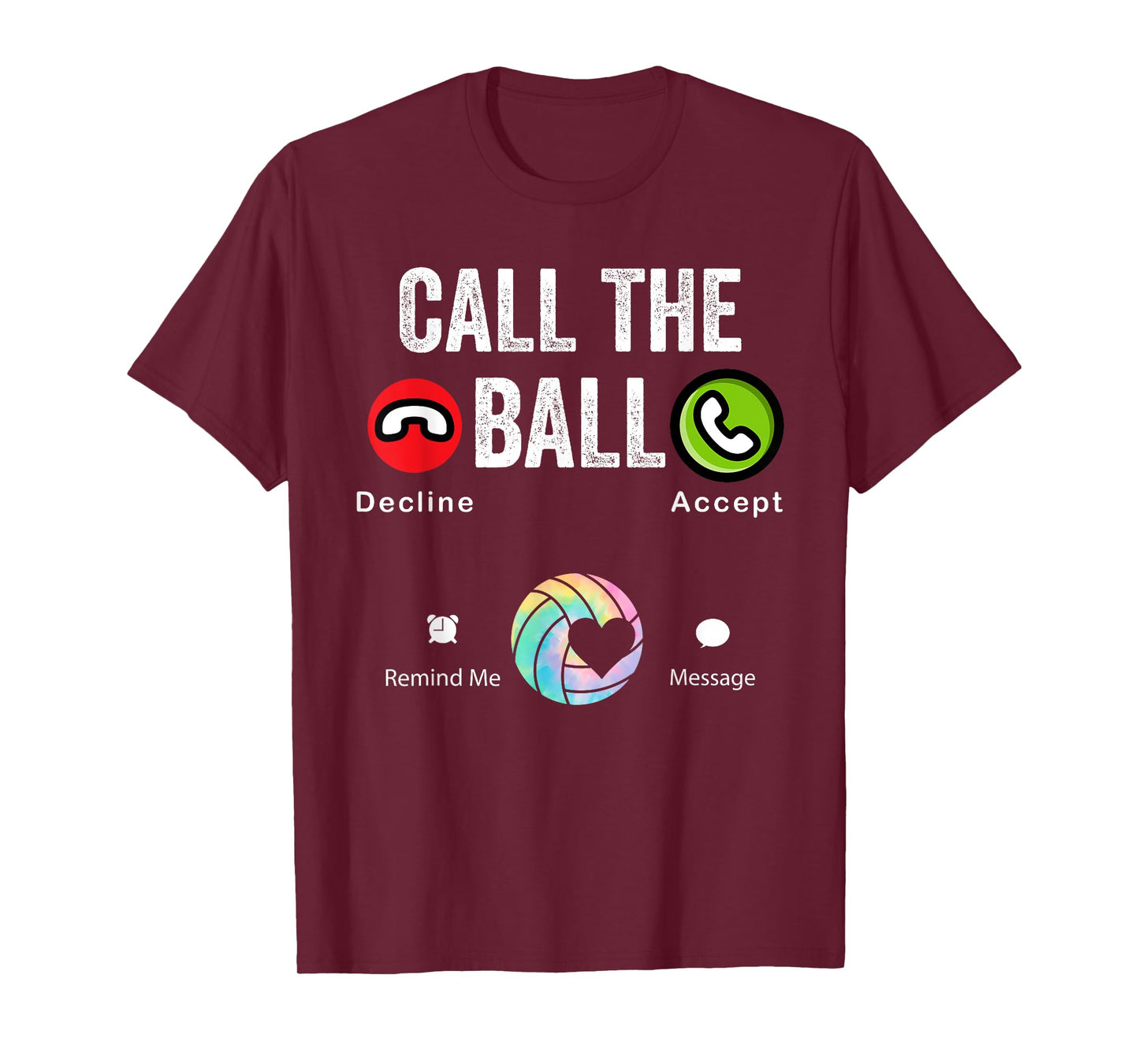 funny volleyball call the ball volleyball T-Shirt - Unisex-Adults, Kids - Black - Small - Short Sleeve - T-Shirt