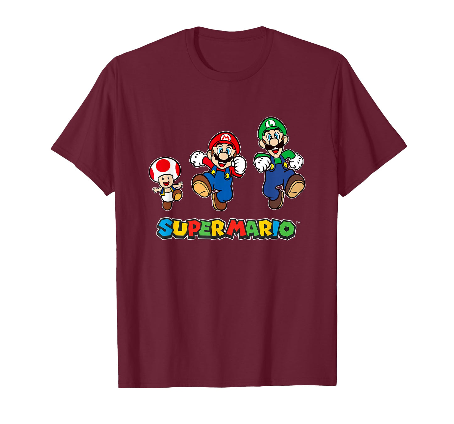 Super Mario Classic Trio Big Character Jump T-Shirt