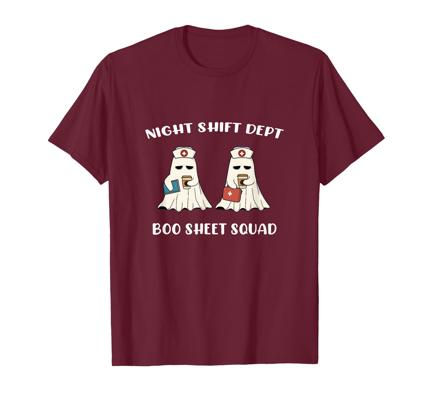 Night Shift Dept Nurse Department Funny Halloween Boo Squad T-Shirt