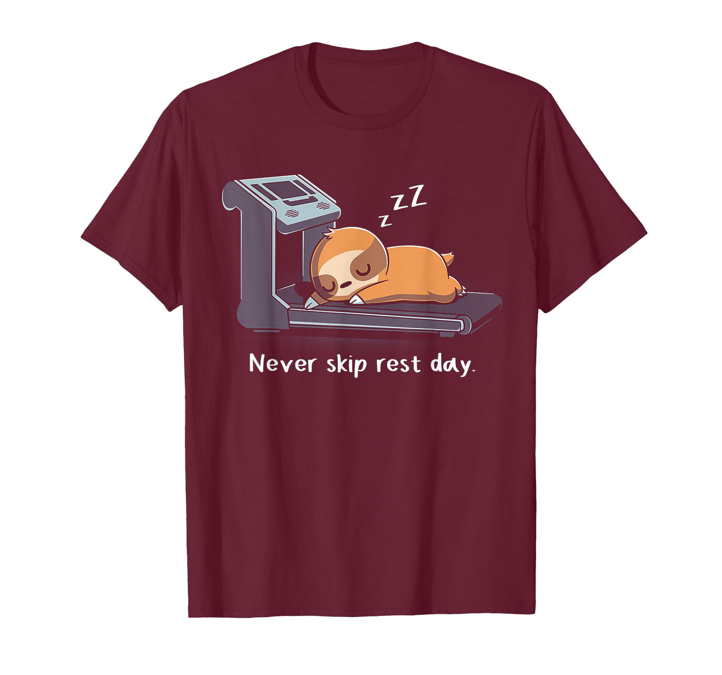 Sloth Never Skip Rest Day Funny Sloth Exercise Sleep T-Shirt