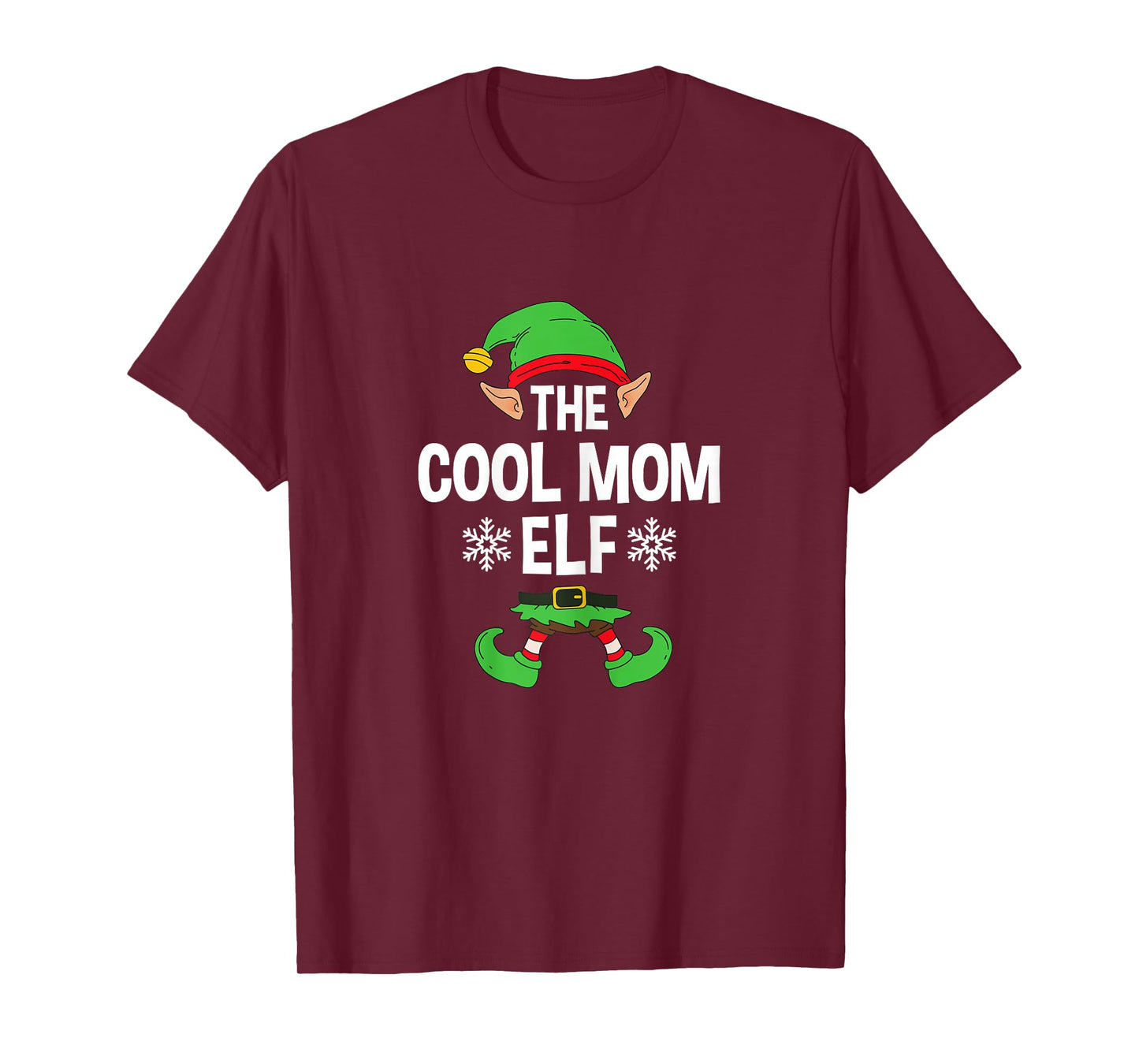 The Cool Mom Elf Party Family Group Matching Mother X-Mas T-Shirt
