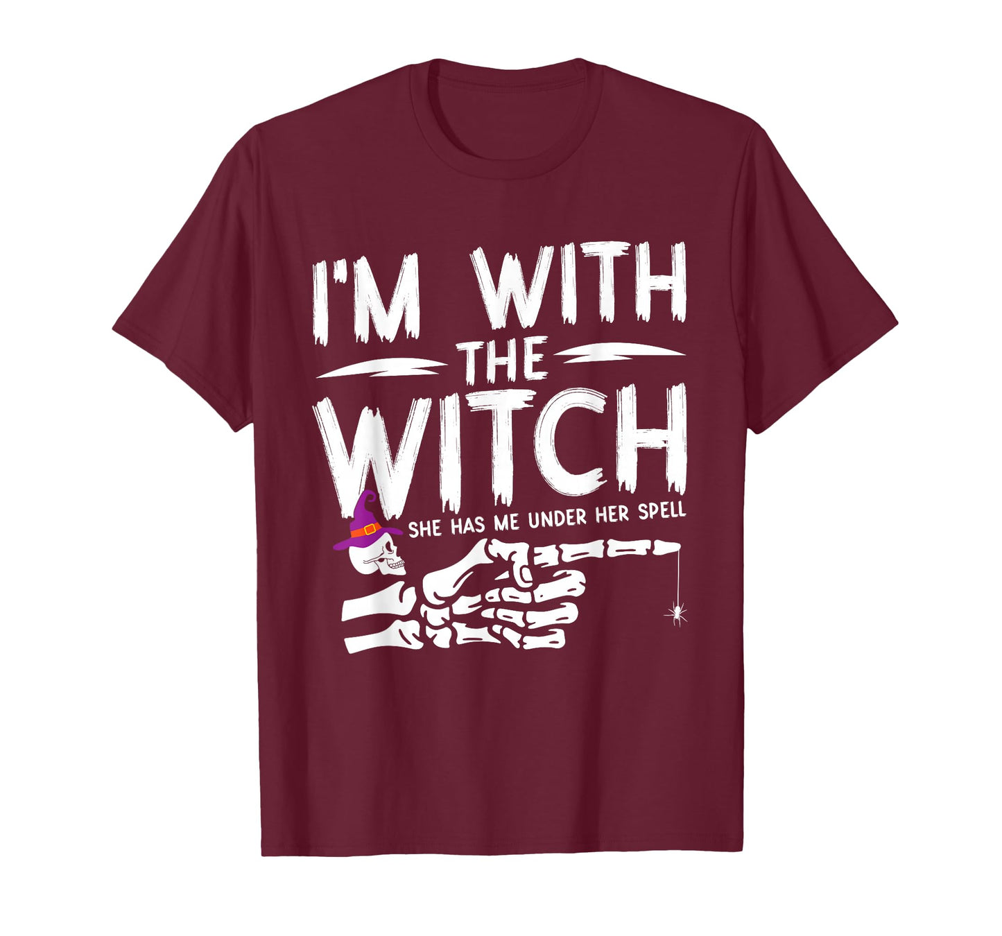 I'm with The Witch Funny Halloween Couple Costume Party T-Shirt