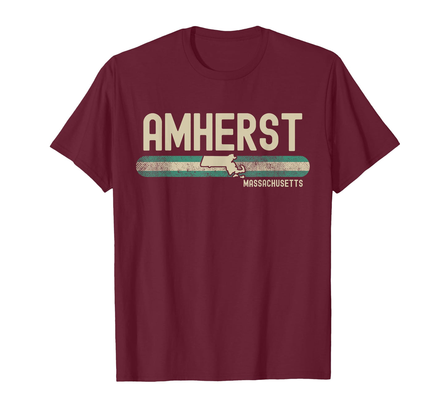 Amherst MA | Massachusetts | Travel & 80s Style T-Shirt