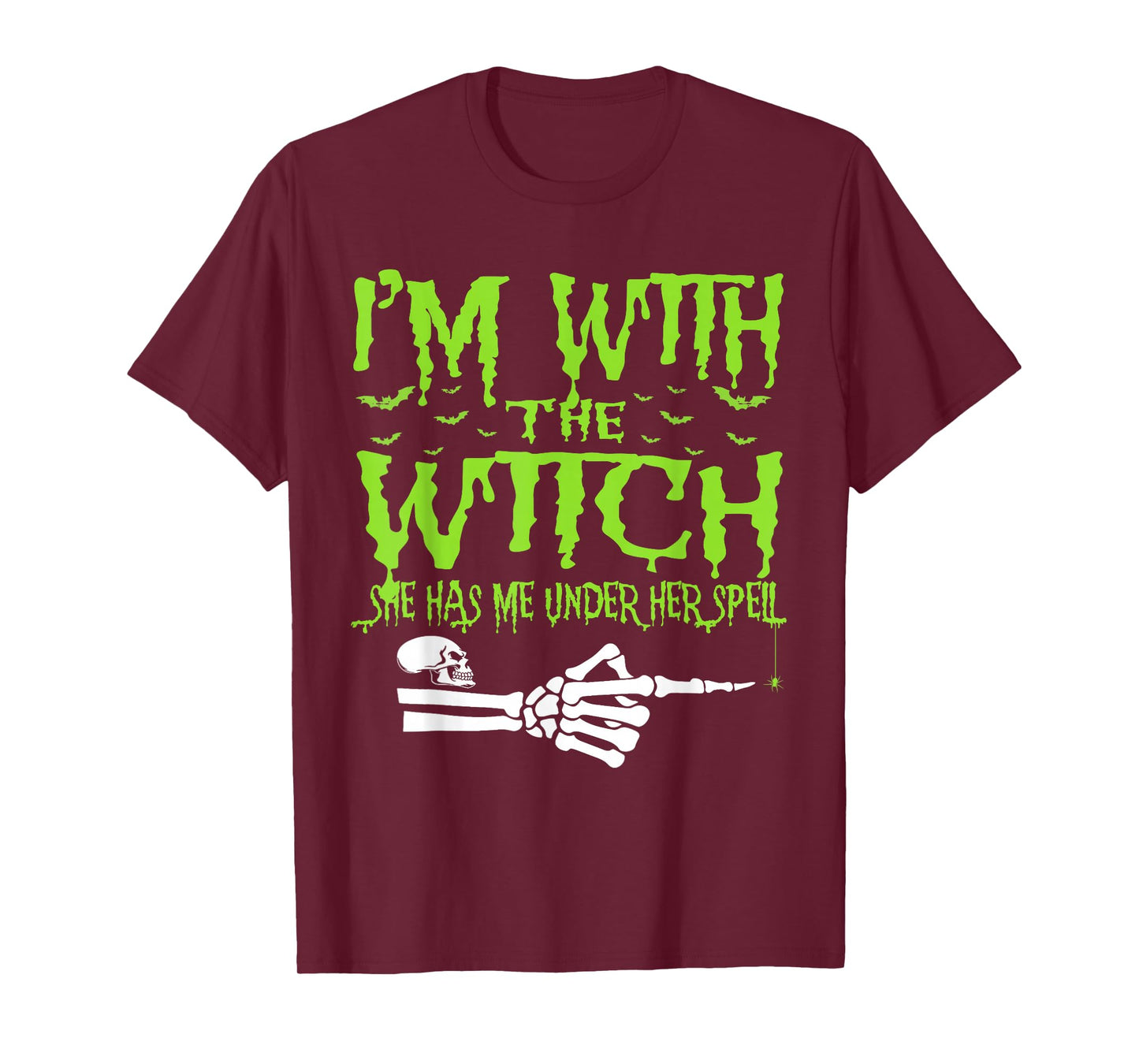 I'm with The Witch Funny Halloween Couple Costume Party T-Shirt