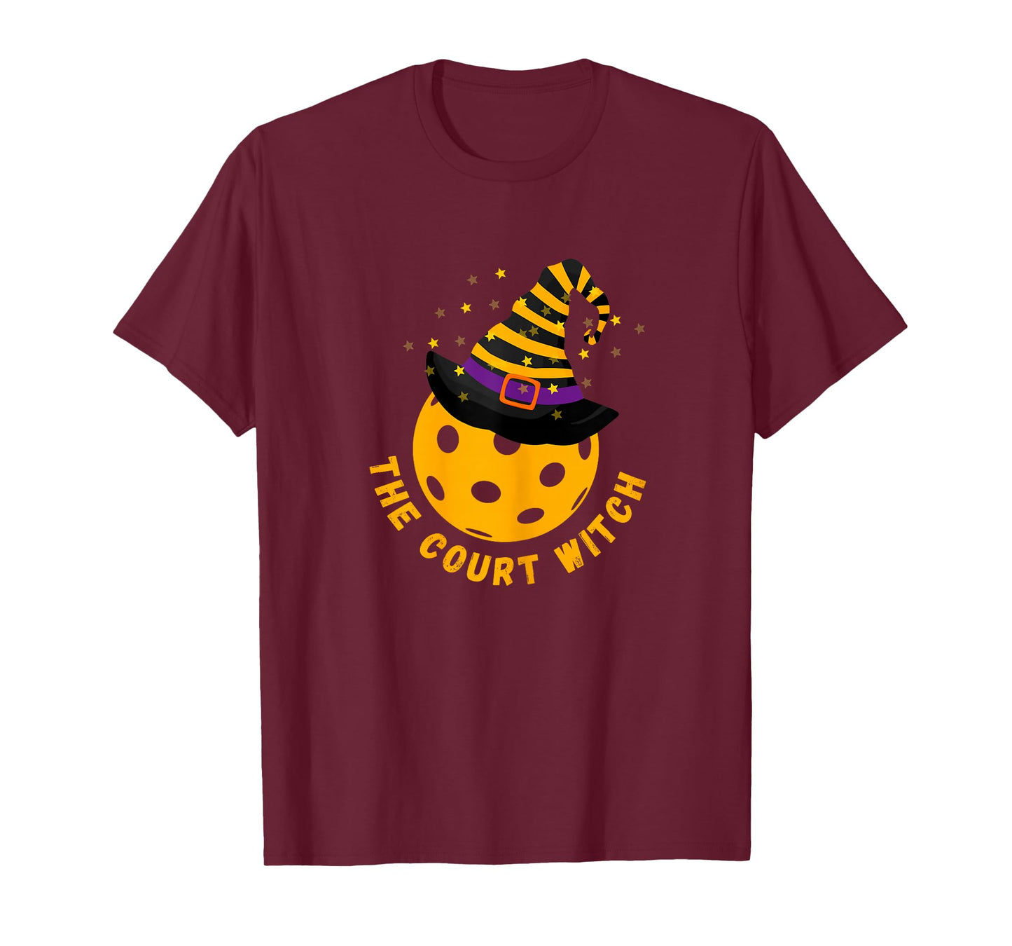 Fun Halloween Pickleball Shirt The Court Witch T-Shirt