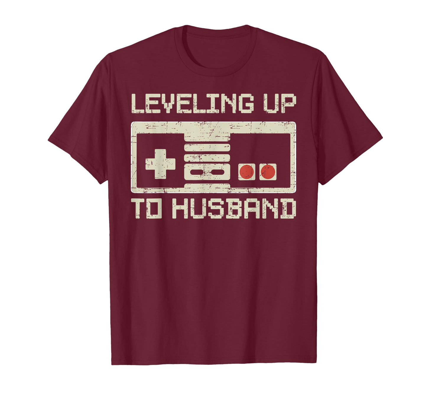 Leveling Up To Husband Gamer Retro Tee Bachelor Party Groom T-Shirt