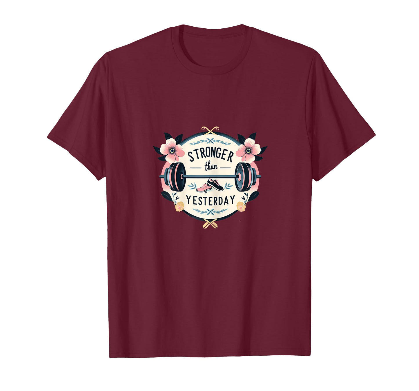 Mind Your Own Fitness 360 Stronger Than Yesterday Blue Cotton T-Shirt, Female X-Small
